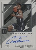 2021 Panini Impeccable Impressions Signatures #IMCTH Cameron Thomas Basketball Card