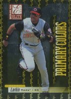 2001 Donruss Elite Primary Colors #PC-30 Barry Larkin Yellow Baseball Card