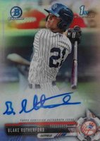 2017 Bowman Prospects Autographs #BR Blake Rutherford Chrome-Refractor Baseball Card