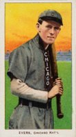 1909 White Borders Piedmont Factory 42 #167 Johnny Evers Batting-Chicago On Shirt Baseball Card