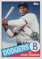 2020 Topps Update 1985 Topps 35th Anniversary #85TB10 Jackie Robinson Baseball Card