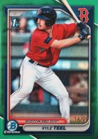 2024 Bowman Chrome Prospects #BCP48 Kyle Teel Green Refractor Baseball Card
