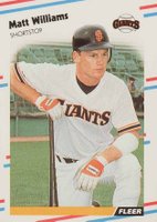 1988 Fleer Glossy #101 Matt Williams Baseball Card