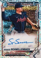 2021 Bowman Draft Chrome Draft Pick Autographs #CDASS Spencer Schwellenbach Sparkle Refractor Baseball Card