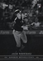 2022 Topps Black and White Rookie Resolution #RR1 Julio Rodriguez Baseball Card