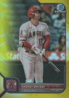 2022 Bowman Chrome #71 Shohei Ohtani Yellow Refractor Baseball Card