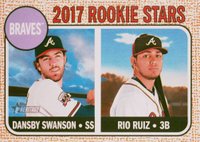 2017 Topps Heritage  #76 Dansby Swanson/Rio Ruiz Baseball Card