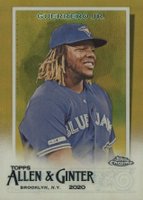 2020 Topps Allen & Ginter Chrome #50 Vladimir Guerrero Jr. Gold Refractor Baseball Card