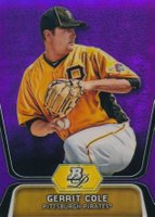 2012 Bowman Platinum Prospects #BPP69 Gerrit Cole Purple Refractor Baseball Card