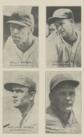 1937 Four-on-one Exhibits # Weber/Kelly/Moses/Johnson Baseball Card