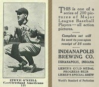 1916 Indianapolis Brewing #135 Steve O'Neill Baseball Card