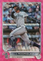 2022 Topps Chrome Update #USC165 Julio Rodriguez Pink Wave Baseball Card