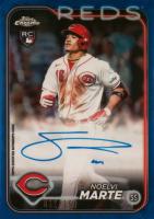 2024 Topps Chrome Logofractor Edition MLB Refractor Chrome Autographs #RCANM Noelvi Marte Blue Refractor Baseball Card