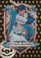 2024 Bowman Sterling Sterling Tek #ST7 Pete Crow-Armstrong Gold Refractor Baseball Card