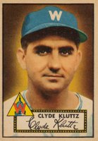 1952 Topps #132g Clyde Kluttz Gray back Baseball Card