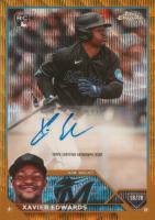 2023 Topps Chrome Update Autograph #ACXE Xavier Edwards Gold Wave Baseball Card