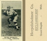 1916 Herpolsheimer Co. #133 Rube Oldring Baseball Card
