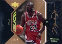 2006 Upper Deck Black Autograph Legends #AL-MJ Michael Jordan 15 Basketball Card