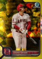 2022 Bowman Chrome Sapphire Edition #71 Shohei Ohtani Yellow Baseball Card