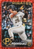 2024 Topps #3 Endy Rodriguez Red Crackle Foil Board Baseball Card