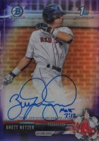 2017 Bowman Draft Chrome Draft Picks Autographs  #CDABN Brett Netzer Purple Refractor Baseball Card