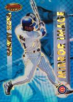 1999 Bowman's Best Mirror Image #M4 Corey Patterson/Sammy Sosa Atomic Refractor Baseball Card