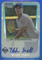 2011 Bowman Chrome Draft Prospect Autographs #BSN Blake Snell Blue Refractor Baseball Card