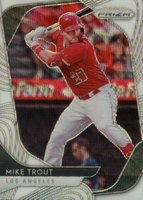 2020 Panini Prizm #196 Mike Trout White Wave Prizm Baseball Card