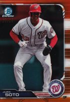 2019 Bowman Chrome #44 Juan Soto Orange Refractor Baseball Card