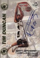1997 Press Pass Double Threat Autographs # Tim Duncan Basketball Card