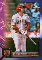 2022 Bowman Chrome #71 Shohei Ohtani Purple Refractor Baseball Card