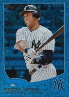 2013 Topps #373 Derek Jeter Silver Slate Blue Sparkle Baseball Card