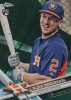 2017 Topps Chrome #9 Alex Bregman Blue Jersey-Green Refractor Baseball Card