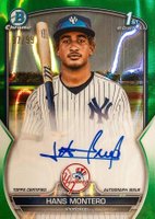 2023 Bowman Chrome Prospect Autographs #CPAHM Hans Montero Green Lava Baseball Card