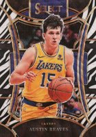 2023 Panini Select #349 Austin Reaves Zebra Prizm Basketball Card