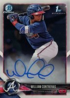 2018 Bowman Chrome Prospects Autographs #BCPAWCO William Contreras Baseball Card