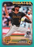 2024 Topps Chrome #96 Jared Jones Aqua Refractor Baseball Card