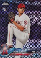 2018 Topps Chrome #150 Shohei Ohtani Pitching-X-Fractor Baseball Card