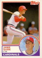 1983 Topps Traded #90T Jamie Quirk Baseball Card
