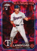 2024 Topps Chrome Update #USC37 Wyatt Langford Magenta/Purple Lava Lamp Baseball Card