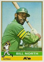 1976 Topps #33 Bill North Baseball Card