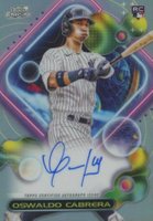 2023 Topps Cosmic Chrome Cosmic Chrome Autograph #OC Oswaldo Cabrera Baseball Card