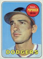 1969 Topps #47 Paul Popovich Helmet Emblem Invisible Baseball Card