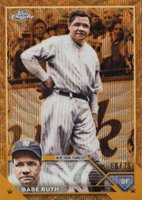 2023 Topps Gilded Collection #3 Babe Ruth Wave Gold Etch Baseball Card