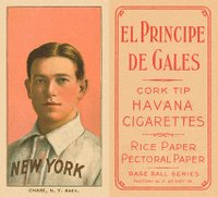 1909 White Borders El Principe De Gales #84 Hal Chase Portrait-Pink Background Baseball Card