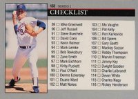 1992 Leaf #133 Checklist #89-176 Baseball Card