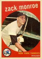 1959 Topps #108 Zack Monroe Baseball Card