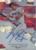 2017 Bowman's Best Best of 2017 Autograph #B17MT Mike Trout Atomic Refractor Baseball Card