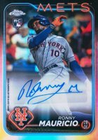 2024 Topps Chrome Update Chrome Baseball Update Series Autographs #ACRM Ronny Mauricio Refractor Baseball Card
