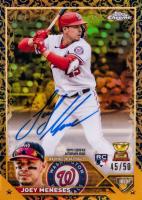 2023 Topps Gilded Collection Topps Chrome Gold Etch Autographs #CGAJM Joey Meneses Blue Baseball Card